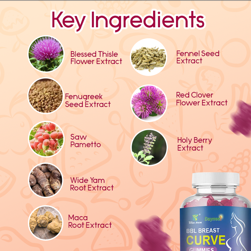 BBL Breast Curve Gummies - Dietary Supplement for Breast Enlargement